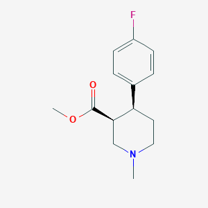 molecular formula C14H18FNO2 B13584660 rac-methyl(3R,4R)-4-(4-fluorophenyl)-1-methylpiperidine-3-carboxylate,cis 