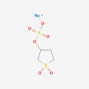 molecular formula C4H7NaO6S2 B1358475 Sodium 1,1-dioxidotetrahydro-3-thienyl sulfate 