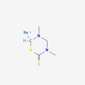 molecular formula C5H9N2NaS2 B1358483 Dazomet, sodium salt CAS No. 53404-60-7