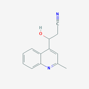 3-Hydroxy-3-(2-methylquinolin-4-yl)propanenitrile