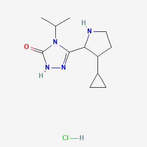 3-(3-cyclopropylpyrrolidin-2-yl)-4-(propan-2-yl)-4,5-dihydro-1H-1,2,4-triazol-5-onehydrochloride,Mixtureofdiastereomers