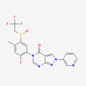 5-[2-fluoro-4-methyl-5-(2,2,2-trifluoroethanesulfinyl)phenyl]-2-(pyridin-3-yl)-2H,4H,5H-pyrazolo[3,4-d]pyrimidin-4-one