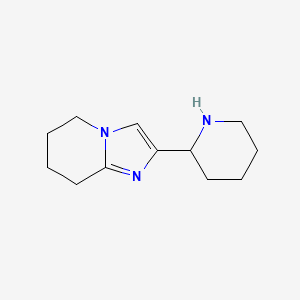 molecular formula C12H19N3 B13584905 2-{5H,6H,7H,8H-imidazo[1,2-a]pyridin-2-yl}piperidine 