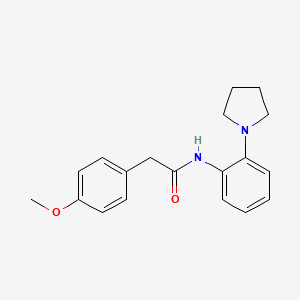 2-(4-methoxyphenyl)-N-(2-pyrrolidin-1-ylphenyl)acetamide