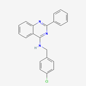 N-[(4-chlorophenyl)methyl]-2-phenylquinazolin-4-amine