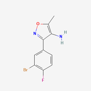 3-(3-Bromo-4-fluorophenyl)-5-methyl-1,2-oxazol-4-amine