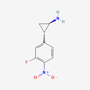 molecular formula C9H9FN2O2 B13584958 (1R,2S)-2-(3-Fluoro-4-nitrophenyl)cyclopropan-1-amine 