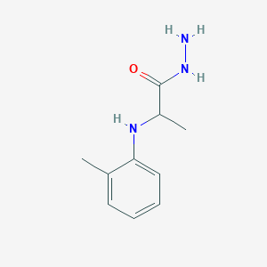 molecular formula C10H15N3O B1358504 2-[(2-Methylphenyl)amino]propanohydrazide CAS No. 1396972-32-9