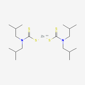 molecular formula C18H36N2S4Zn B1358516 二（2-甲基丙基）碳二硫代氨基甲酸锌 CAS No. 36190-62-2
