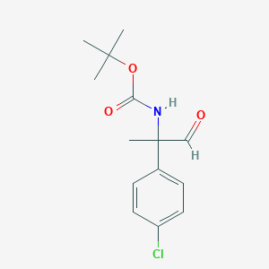 Tert-butyl 1-(4-chlorophenyl)-1-formylethylcarbamate