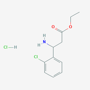 molecular formula C11H15Cl2NO2 B1358524 3-氨基-3-(2-氯苯基)丙酸乙酯盐酸盐 CAS No. 945419-77-2