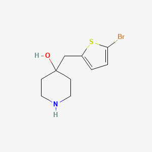 4-((5-Bromothiophen-2-yl)methyl)piperidin-4-ol