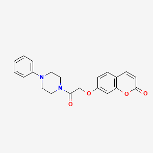 7-[2-oxo-2-(4-phenylpiperazin-1-yl)ethoxy]-2H-chromen-2-one