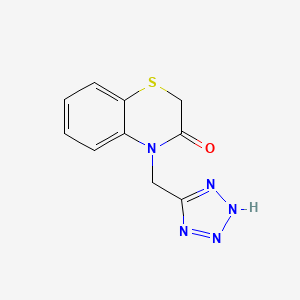 molecular formula C10H9N5OS B1358528 4-(1H-Tetrazol-5-ylmethyl)-2H-1,4-benzothiazin-3(4H)-one CAS No. 874765-99-8