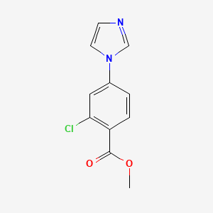 molecular formula C11H9ClN2O2 B1358535 Methyl 2-chloro-4-(1H-imidazol-1-yl)-benzenecarboxylate CAS No. 952182-93-3