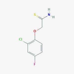 molecular formula C8H7ClFNOS B1358537 2-(2-氯-4-氟苯氧基)乙硫酰胺 CAS No. 952183-08-3