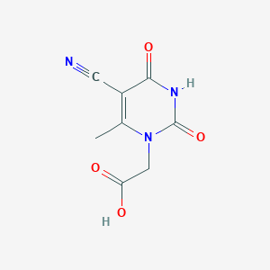 molecular formula C8H7N3O4 B1358538 2-(5-Cyano-6-methyl-2,4-dioxo-3,4-dihydropyrimidin-1(2H)-yl)acetic acid CAS No. 5900-45-8
