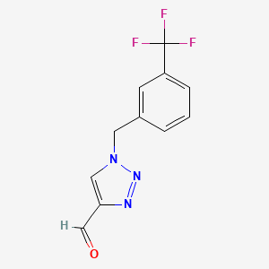 molecular formula C11H8F3N3O B1358539 1-[3-(Trifluoromethyl)benzyl]-1H-1,2,3-triazole-4-carbaldehyde CAS No. 952183-29-8