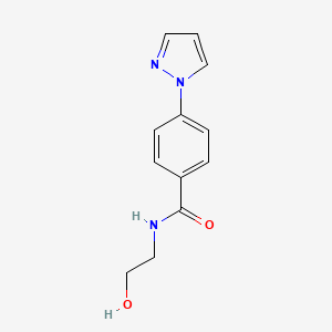 molecular formula C12H13N3O2 B1358542 N-(2-羟乙基)-4-(1H-吡唑-1-基)-苯甲酰胺 CAS No. 1017782-46-5