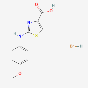 molecular formula C11H11BrN2O3S B1358547 氢溴酸 2-((4-甲氧基苯基)氨基)噻唑-4-羧酸 CAS No. 1134600-62-6