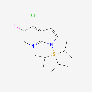 molecular formula C16H24ClIN2Si B1358555 4-Chloro-5-iodo-1-(triisopropylsilyl)-1H-pyrrolo[2,3-b]pyridine CAS No. 1015609-83-2