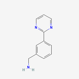 molecular formula C11H11N3 B1358565 3-Pyrimidin-2-ylbenzylamine CAS No. 910036-92-9