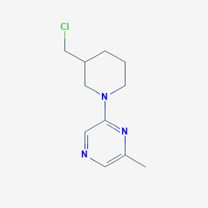 molecular formula C11H16ClN3 B1358568 2-(3-(Chloromethyl)piperidin-1-yl)-6-methylpyrazine CAS No. 937795-92-1