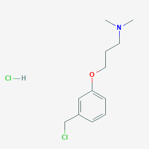 molecular formula C12H19Cl2NO B1358570 3-[3-(Dimethylamino)propoxy]benzyl chloride hydrochloride CAS No. 926921-62-2