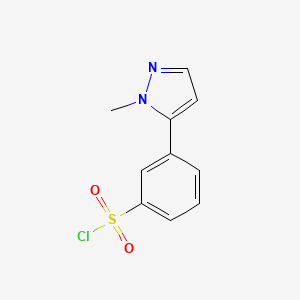 molecular formula C10H9ClN2O2S B1358571 3-(1-Methyl-1H-pyrazol-5-yl)benzene-1-sulfonyl chloride CAS No. 941716-85-4