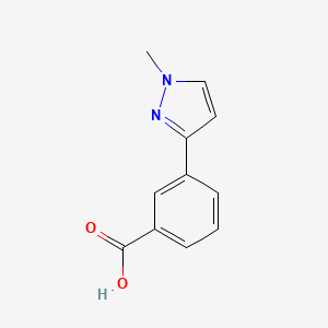 molecular formula C11H10N2O2 B1358572 3-(1-Methyl-1H-pyrazol-3-yl)benzoic acid CAS No. 906352-85-0