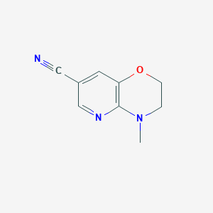 molecular formula C9H9N3O B1358574 4-Methyl-3,4-dihydro-2H-pyrido[3,2-b][1,4]oxazine-7-carbonitrile CAS No. 912569-63-2