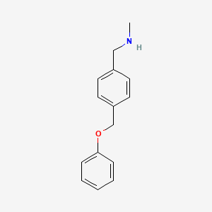 molecular formula C15H17NO B1358576 N-methyl-4-(phenoxymethyl)benzylamine CAS No. 941716-90-1