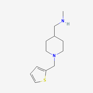 molecular formula C12H20N2S B1358579 4-[(甲基氨基)甲基]-1-(噻吩-2-基甲基)哌啶 CAS No. 930111-07-2