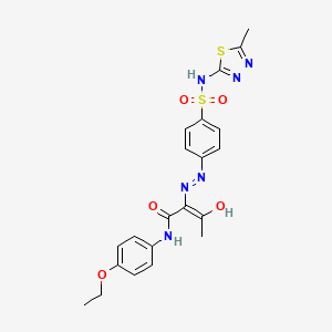 N-(4-ethoxyphenyl)-2-(2-{4-[(5-methyl-1,3,4-thiadiazol-2-yl)sulfamoyl]phenyl}hydrazin-1-ylidene)-3-oxobutanamide