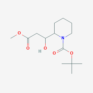 tert-Butyl 2-(1-hydroxy-3-methoxy-3-oxopropyl)piperidine-1-carboxylate