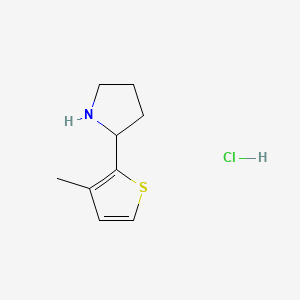 2-(3-Methylthiophen-2-yl)pyrrolidinehydrochloride