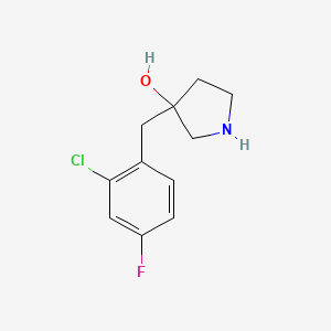 3-(2-Chloro-4-fluorobenzyl)pyrrolidin-3-ol