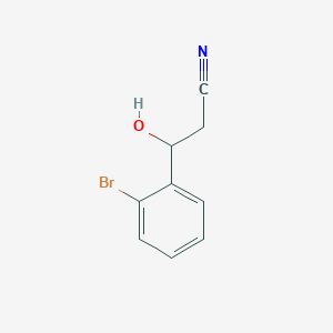 molecular formula C9H8BrNO B13585886 3-(2-Bromophenyl)-3-hydroxypropanenitrile 