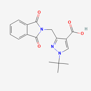 1-tert-butyl-3-[(1,3-dioxo-2,3-dihydro-1H-isoindol-2-yl)methyl]-1H-pyrazole-4-carboxylicacid