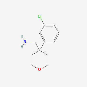molecular formula C12H16ClNO B1358599 [4-(3-氯苯基)氧杂-4-基]甲胺 CAS No. 1017450-92-8