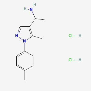 1-[5-methyl-1-(4-methylphenyl)-1H-pyrazol-4-yl]ethan-1-aminedihydrochloride