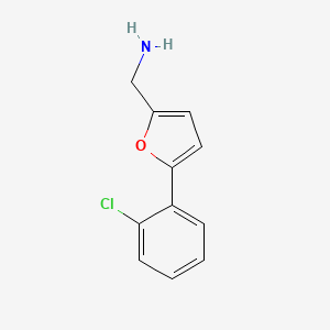 molecular formula C11H10ClNO B1358607 1-[5-(2-氯苯基)-2-呋喃基]甲胺 CAS No. 1017427-47-2