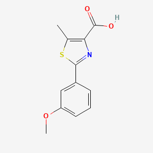 molecular formula C12H11NO3S B1358610 2-(3-甲氧基苯基)-5-甲基-1,3-噻唑-4-羧酸 CAS No. 1017384-84-7