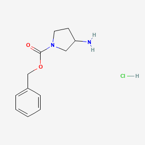 molecular formula C12H17ClN2O2 B1358620 苄基 3-氨基吡咯烷-1-甲酸盐盐酸盐 CAS No. 1159822-27-1