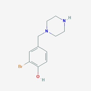 2-Bromo-4-(piperazin-1-ylmethyl)aniline