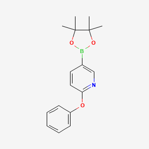 B1358625 2-Phenoxy-5-(4,4,5,5-tetramethyl-1,3,2-dioxaborolan-2-yl)pyridine CAS No. 330792-76-2