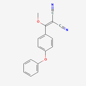 molecular formula C17H12N2O2 B1358628 2-(甲氧基(4-苯氧基苯基)亚甲基)丙二腈 CAS No. 330792-69-3