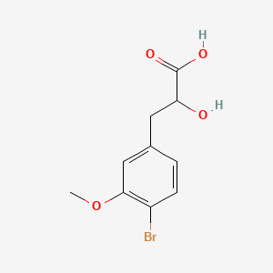 molecular formula C10H11BrO4 B13586295 3-(4-Bromo-3-methoxyphenyl)-2-hydroxypropanoic acid 