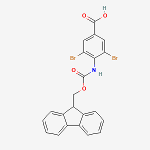 3,5-dibromo-4-({[(9H-fluoren-9-yl)methoxy]carbonyl}amino)benzoic acid