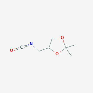 molecular formula C7H11NO3 B13586492 4-(Isocyanatomethyl)-2,2-dimethyl-1,3-dioxolane CAS No. 96743-46-3